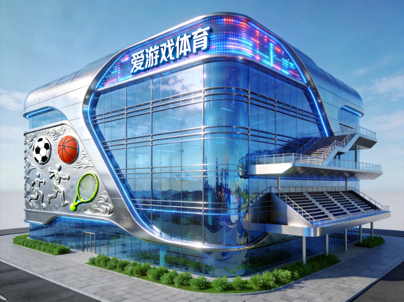 爱游戏体育北京总部大楼外观 - 现代科技感建筑与体育元素融合设计
