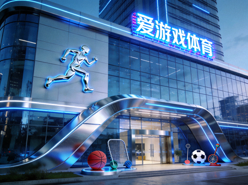 爱游戏体育公司总部大楼外观 - 现代科技感建筑与体育元素融合设计