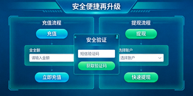 安全便捷再升级爱游戏体育首页优化充值提现流程界面展示 - 支付系统升级主视觉图