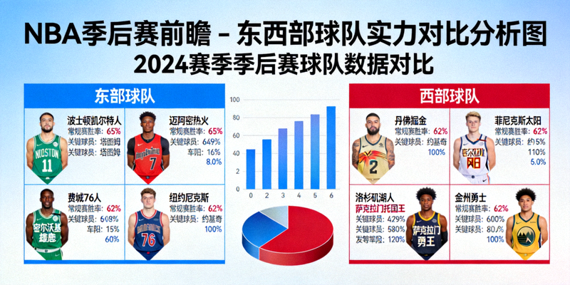 NBA季后赛前瞻 - 东西部球队实力对比分析图