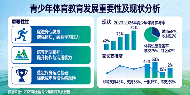 青少年体育教育发展重要性及现状分析图示