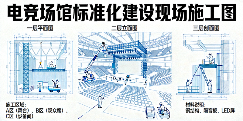 电竞场馆标准化建设现场施工图