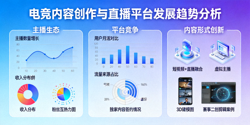 电竞内容创作与直播平台发展趋势分析 - 主播生态、平台竞争、内容形式创新