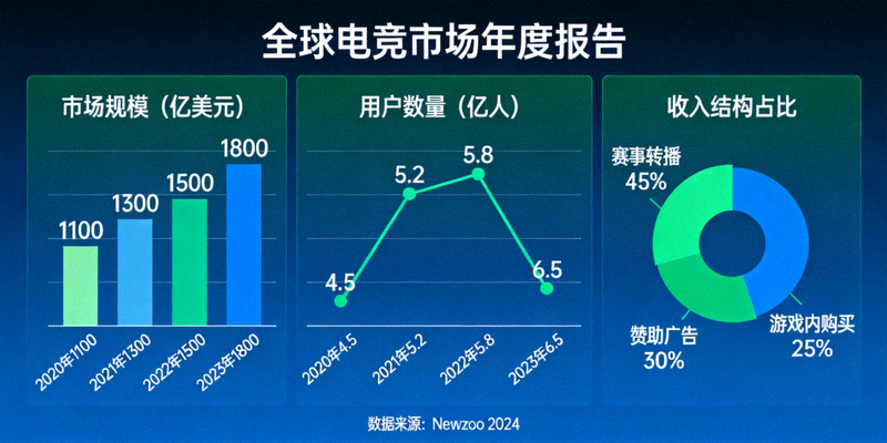 全球电竞市场年度报告数据图表展示