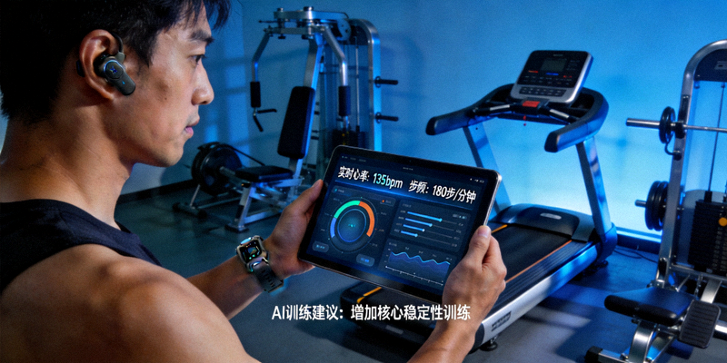 AI智能训练系统在体育训练中的应用：运动员使用高科技设备进行数据分析