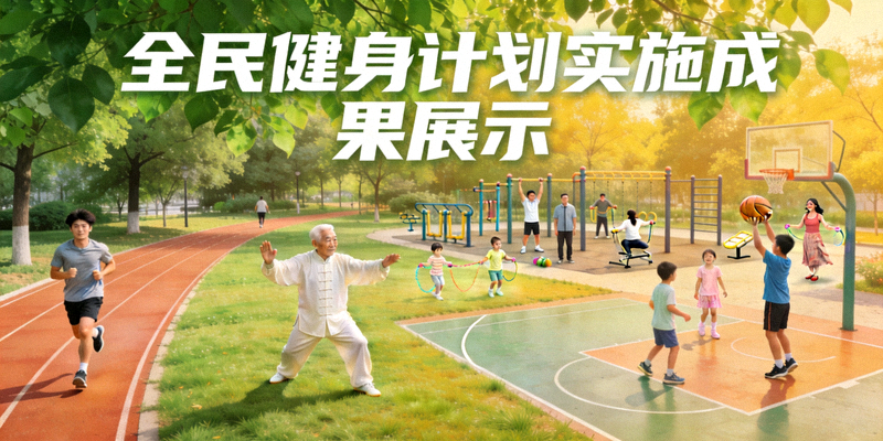 全民健身计划实施成果展示：市民在公园进行多样化体育锻炼
