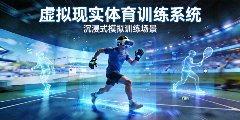 虚拟现实体育训练系统：运动员佩戴VR设备进行模拟训练