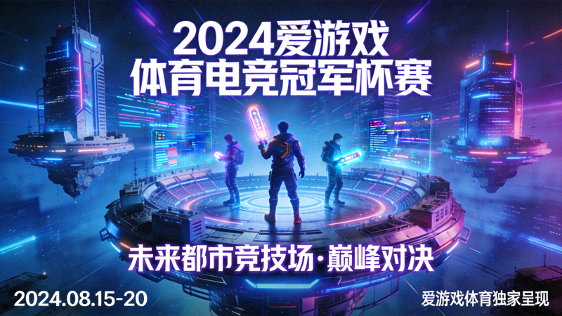 2024爱游戏体育电竞冠军杯赛宣传海报 - 未来都市竞技场主题