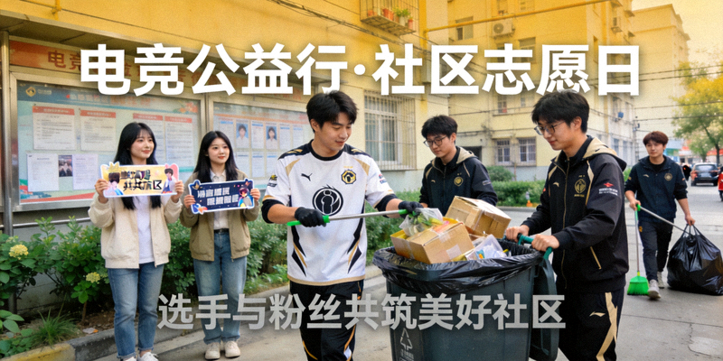 电竞公益活动 - 选手与粉丝共同参与社区志愿服务