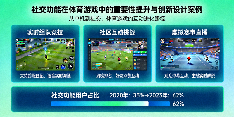 社交功能在体育游戏中的重要性提升与创新设计案例