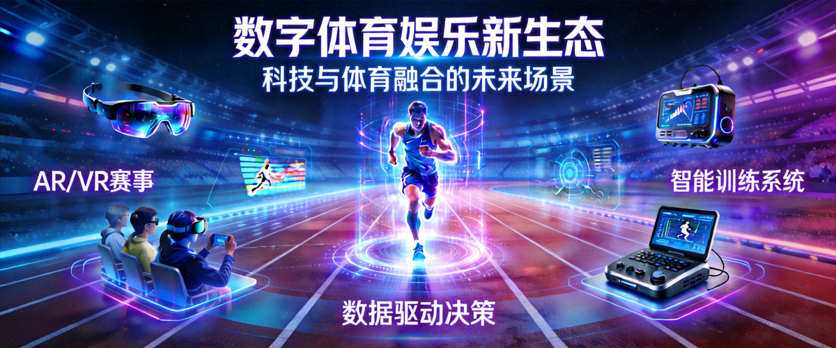数字体育娱乐新生态概念图 - 科技与体育融合的未来场景