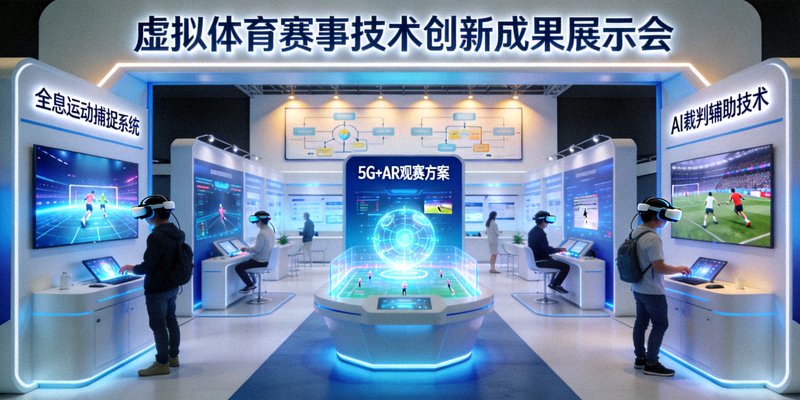 虚拟体育赛事技术创新成果展示会现场