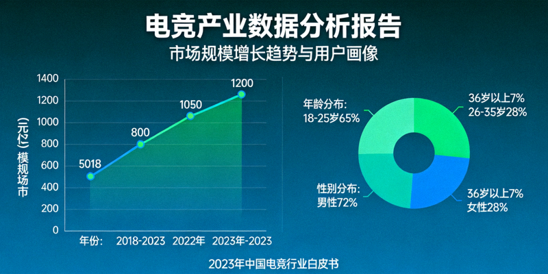 电竞产业数据分析报告图表展示 - 市场规模增长趋势与用户画像