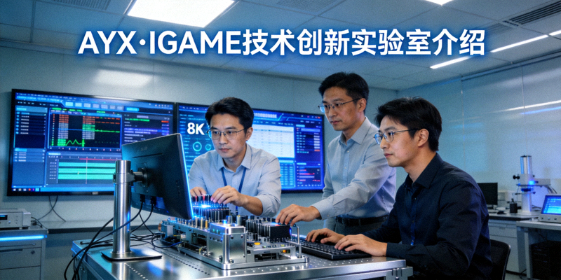 AYX·IGAME技术创新实验室介绍 - 研发团队正在测试8K流媒体与AI解说系统