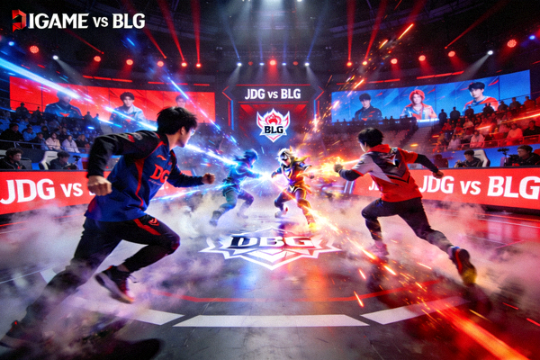 LPL春季赛IGAME平台JDG对阵BLG激烈团战瞬间