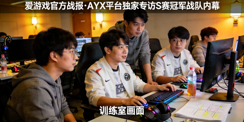 爱游戏官方战报AYX平台独家专访S赛冠军战队内幕，选手训练室画面