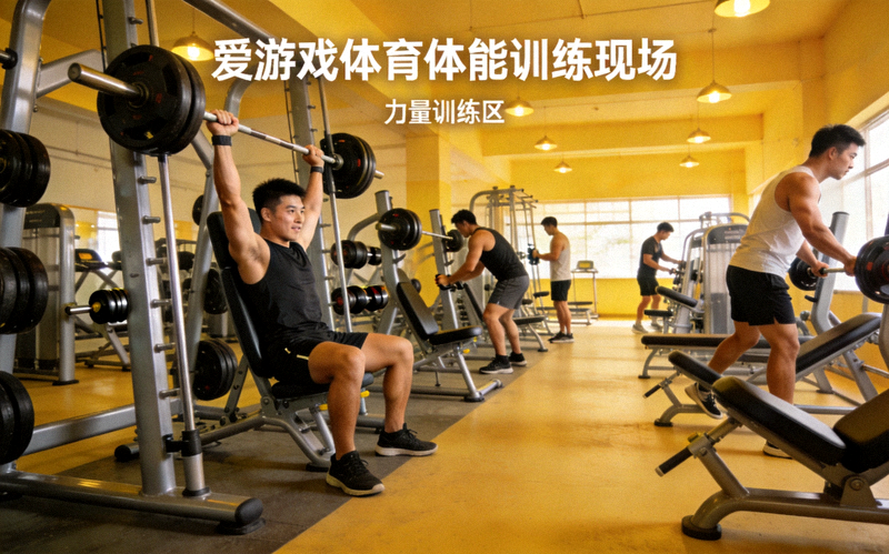 爱游戏体育体能训练现场 - 健身器械力量训练画面