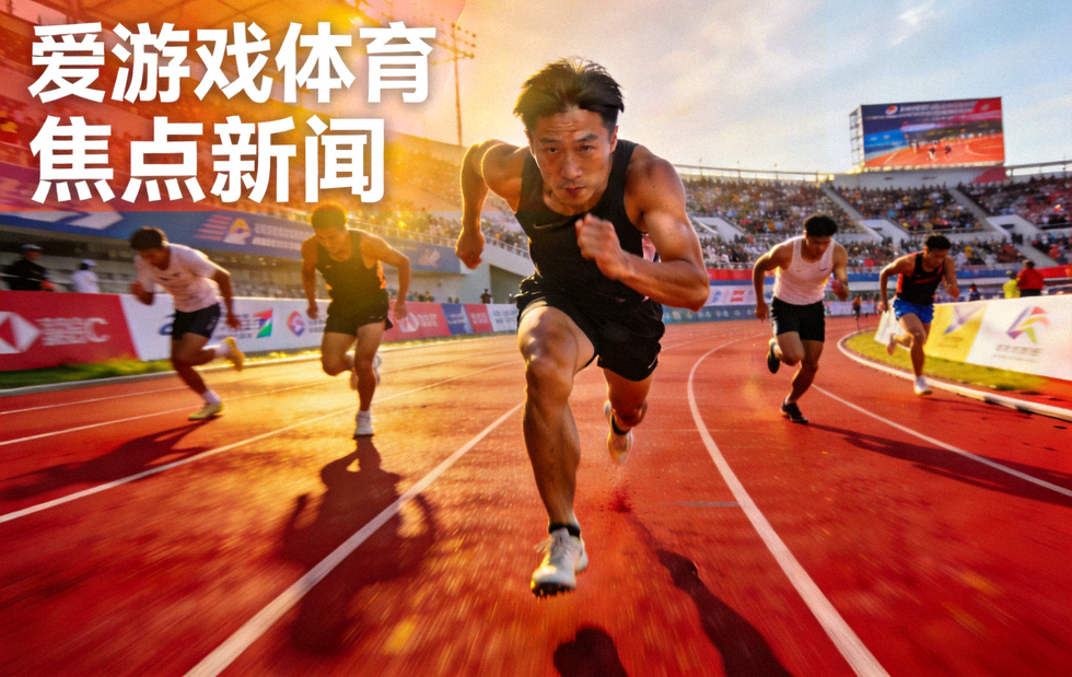 爱游戏体育中文首页焦点新闻配图 - 运动员在田径跑道上冲刺的比赛瞬间