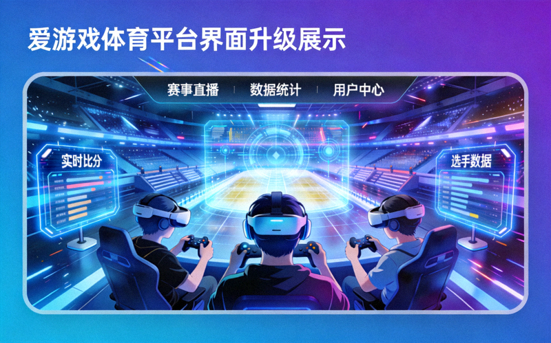 爱游戏体育平台界面升级与数字竞技场景展示图