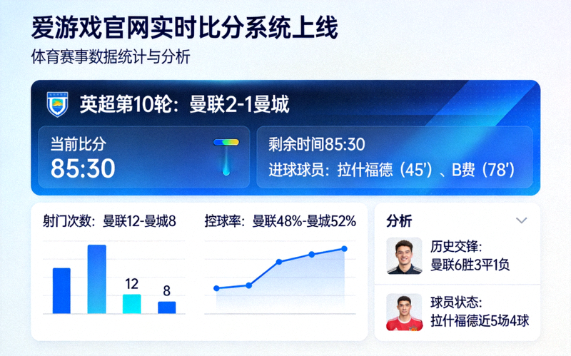 爱游戏官网实时比分系统上线 - 体育赛事数据统计与分析界面示意图