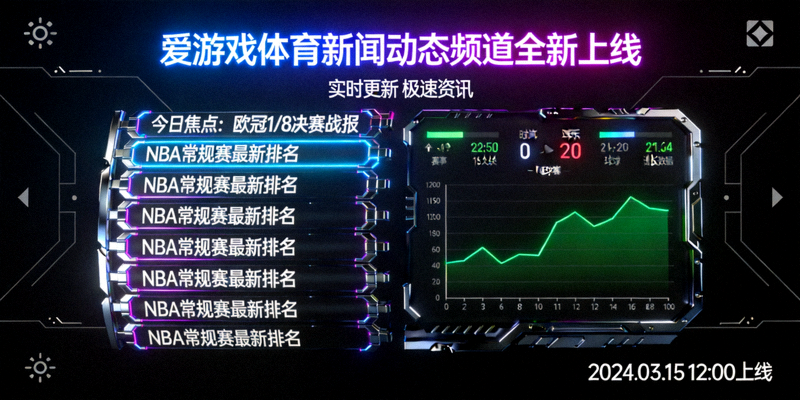 爱游戏体育新闻动态频道全新上线展示图 - 深色赛博风格资讯界面