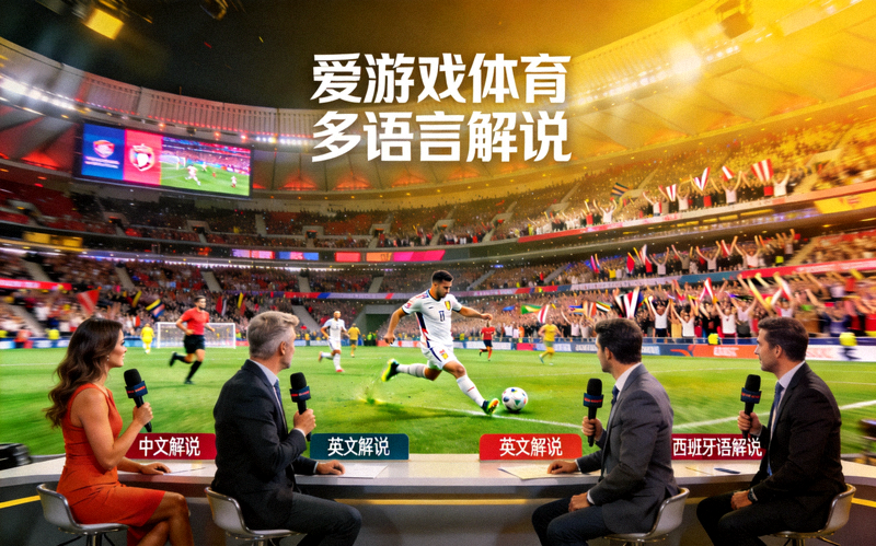 爱游戏体育多语言解说功能展示的足球比赛现场画面