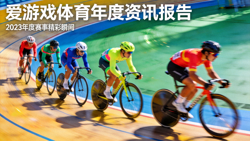 爱游戏体育年度资讯报告发布配图，公路自行车赛道上选手们正在高速骑行