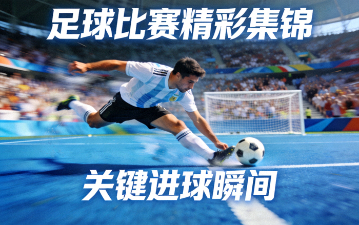 足球比赛集锦封面 - 球员在禁区内完成射门