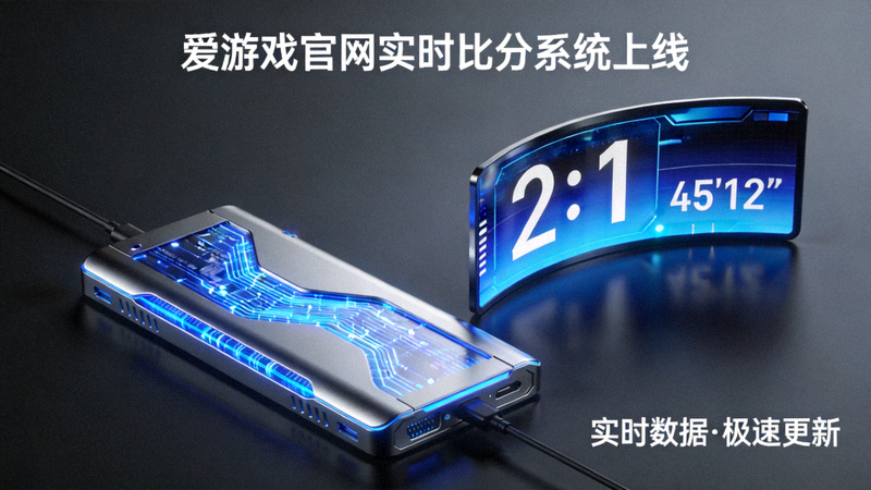 爱游戏官网实时比分系统上线报道配图：科技感数据终端与屏幕
